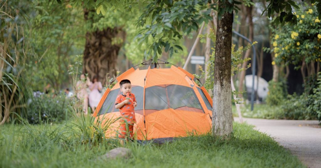 小さな子ども連れでも安心して使える安全設計のキャンプギアセット一式