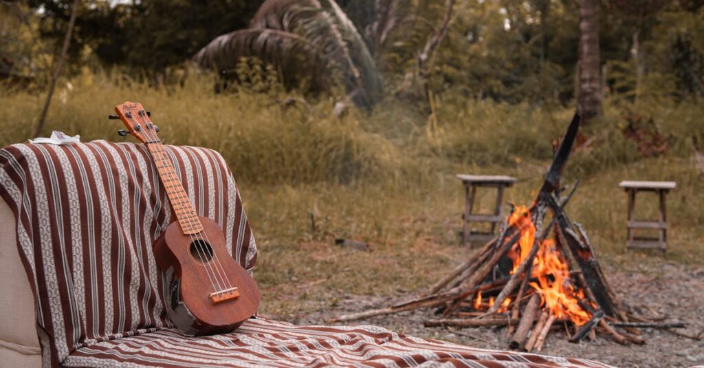 機能性とおしゃれさを兼ね備えたファミリー向けキャンプギアセットの例