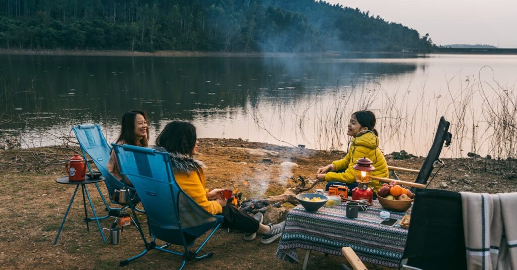 キャンプ初心者のファミリーに最適な基本キャンプギアセットの一例