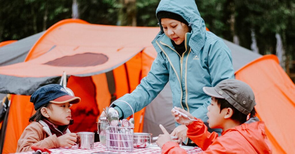 キャンプ初心者のファミリーに最適な基本キャンプギアセットの一例