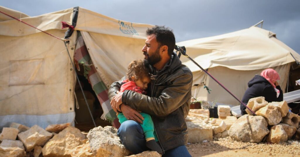 家族で安全に楽しく過ごすために配慮されたキャンプサイトの様子